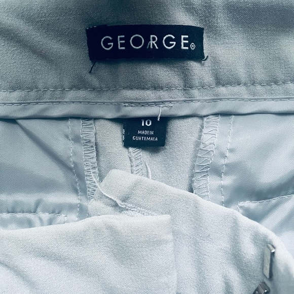 Light Grey Straight Legged Double Clasp George Pants - Picture 2 of 2